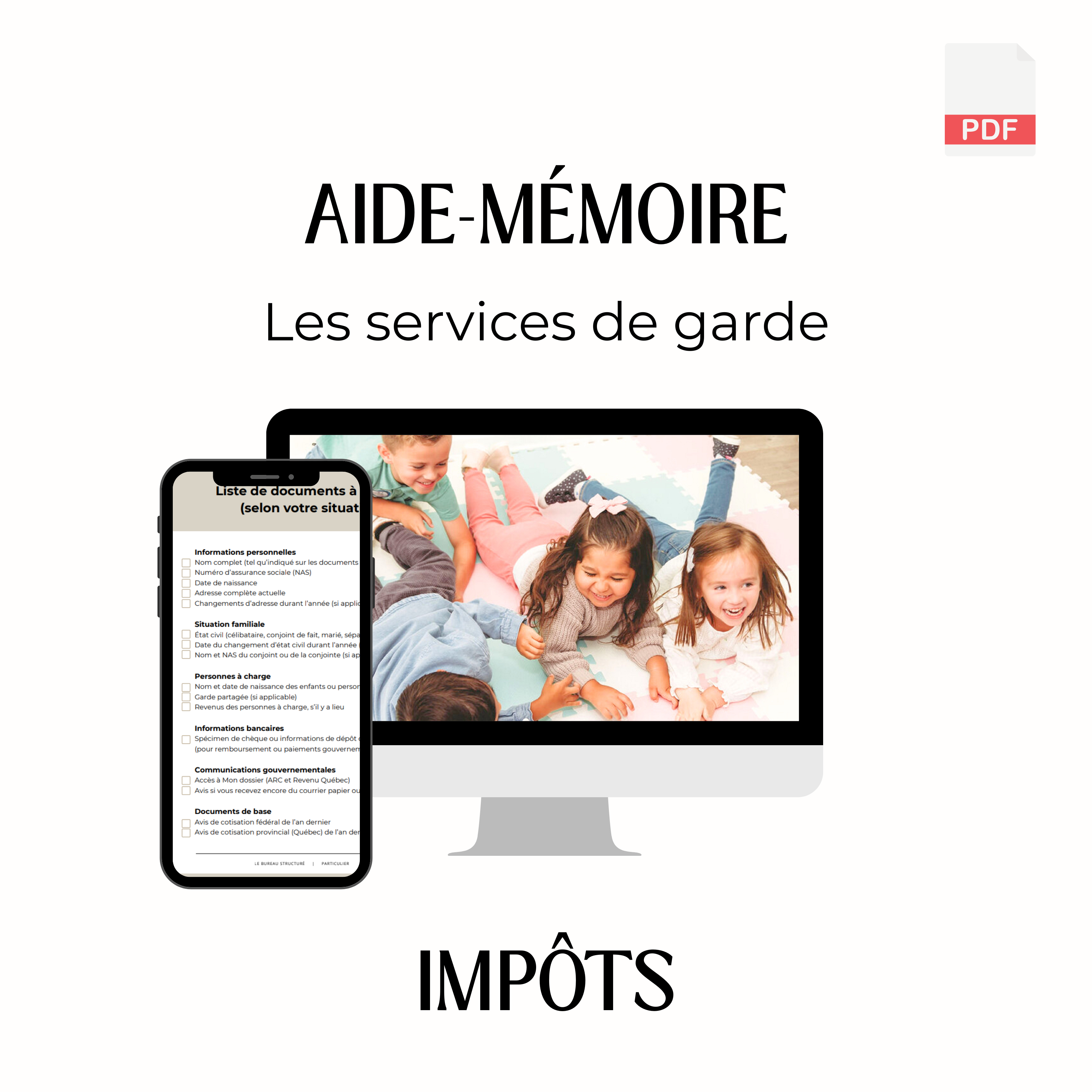 Aide-mémoire pour les impôts - Les services de garde